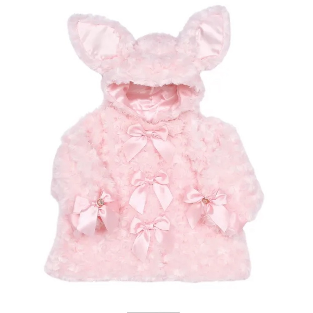 Bearington baby soft pink bunny coat